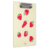 実物大のジューシーな赤イチゴ（ベージュ） クリップボード (右)