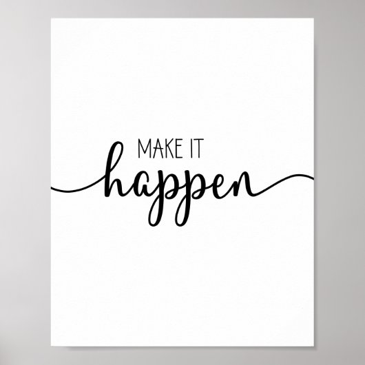 実現させるやる気を起こさせる ポスター (正面)