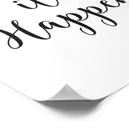 「実現させる」草書 ポスター (角)