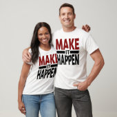 実現しよう、モチベーションTシャツ、成功思考 Tシャツ (ユニセックス)