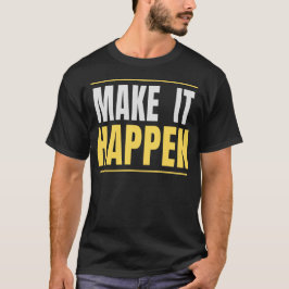 実現せよ モチベーション タイポグラフィー 引用 Tシャツ
