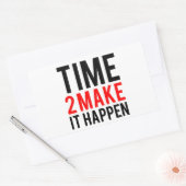 実現までの時間 長方形シール (封筒)