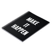 実現やる気を起こさせる引用文 ノートブック (左側)