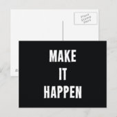 実現やる気を起こさせる引用文 ポストカード (正面/裏面)