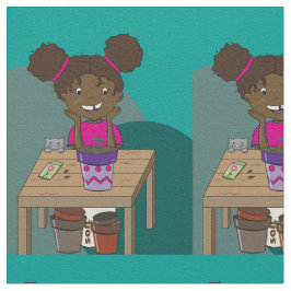 実生で主演したハッピーガールプリント布 ファブリック