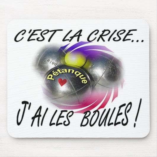 実用的なペタンケデザイン マウスパッド (正面)