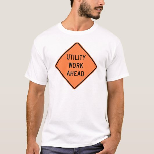 実用的な仕事の前方に建築のハイウェーの印 Tシャツ (正面)