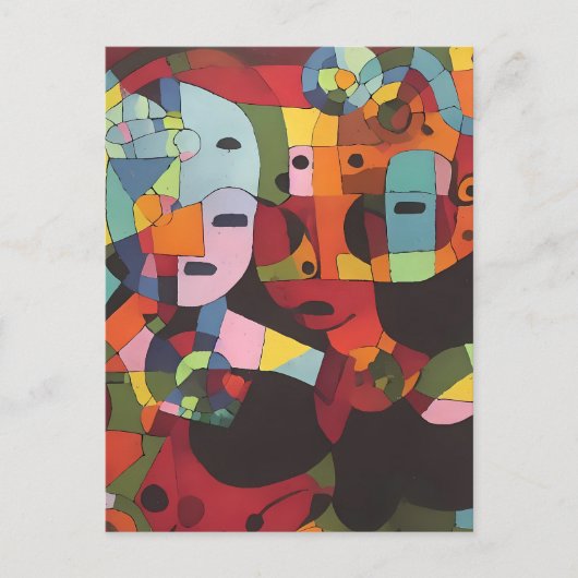 実用的な抽象的な言葉 – Ken Gage Art ポストカード (正面)