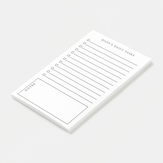 実用的な毎日のタスクとメモの名前の追加 ポストイット (アングル)