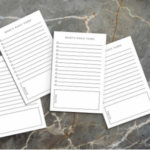 実用的な毎日のタスクとメモの名前の追加 ポストイット