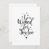 実用的な魔法カード「私も望んでいた」 サンキューカード (正面/裏面)