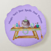 実用的な魔法引用文 – 両面 ラウンドクッション (裏面)