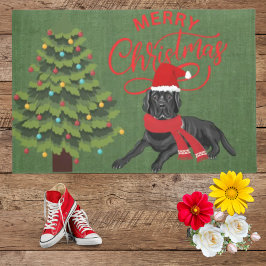 実用的エレガントな色の美しい黒いラブラダー ドアマット