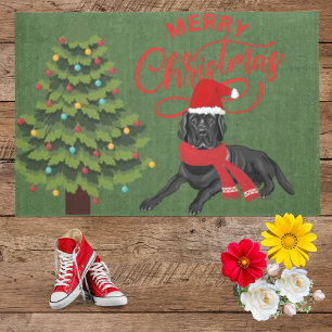 実用的エレガントな色の美しい黒いラブラダー ドアマット