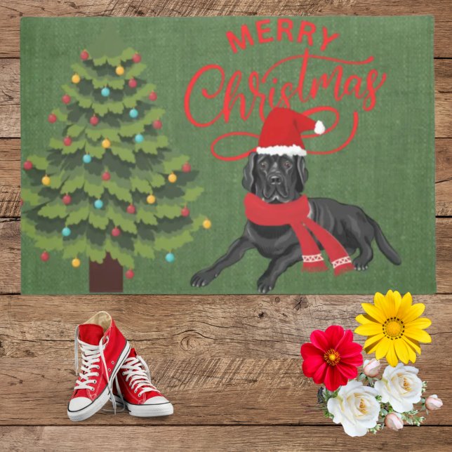 実用的エレガントな色の美しい黒いラブラダー ドアマット (クリエイターアップロード済み)