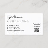 実用的シンプルなQRコード数々のアポイントメント 予約カード (裏面)