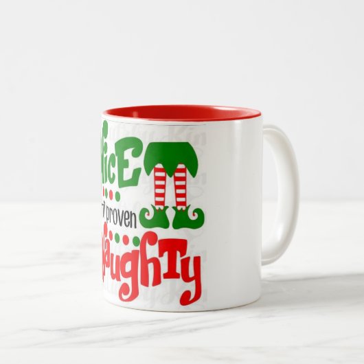 *実績のある*クリスマスまいけなで素敵 ツートーンマグカップ (正面右)