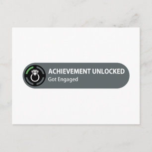 実績のロック解除得- 婚約した 案内ポストカード