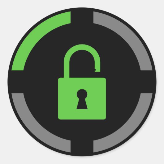 実績のロック解除 ラウンドシール (正面)