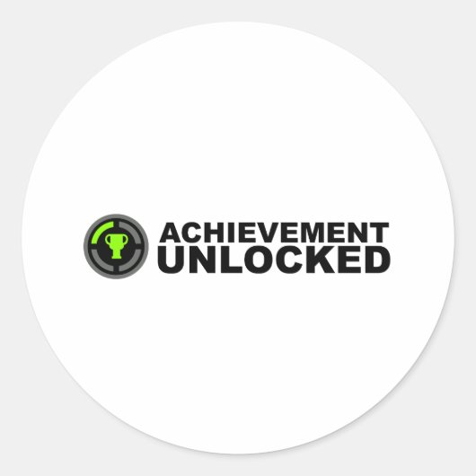 実績のロック解除 ラウンドシール (正面)