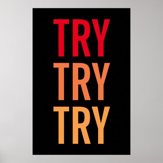 実績の成功をやる気を起こさせる試す ポスター (正面)