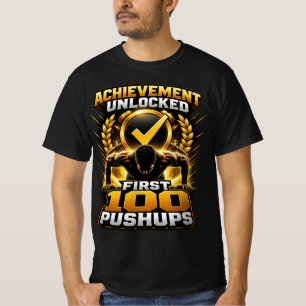 実績解除:腕立て100回 カレステニクス ゲーム Tシャツ