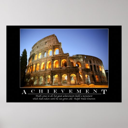 実績 – ポスやる気を起こさせるター ポスター (正面)