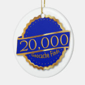 実績GeoCaching賞を20,000件認定 セラミックオーナメント (左)