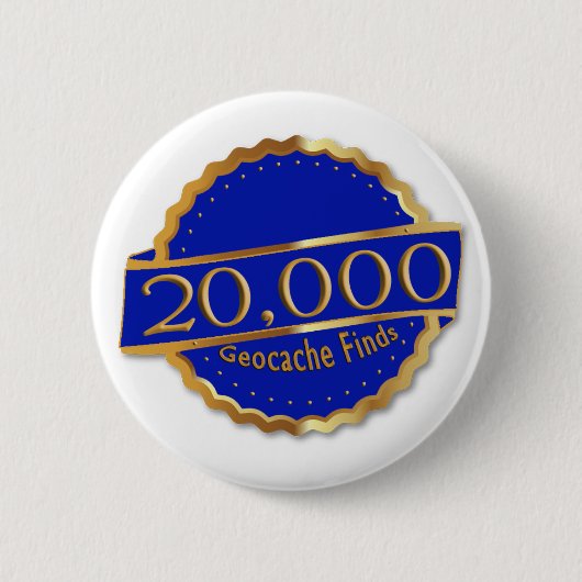 実績GeoCaching賞を20,000件認定 缶バッジ (正面)