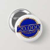 実績GeoCaching賞を20,000件認定 缶バッジ (正面&裏面)