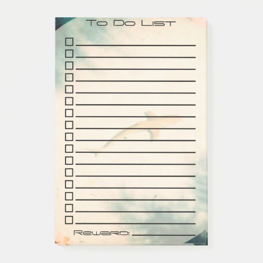 実行に役立つリスト|若いサメ|写真 ポストイット (正面)