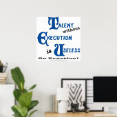 実行のない才能が無駄になる ポスター (ホームオフィス)