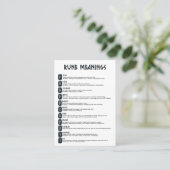 実行シンボルと意味カード 名刺 (スタンド正面)