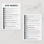 実行シンボルと意味カード 名刺 (正面/裏面)