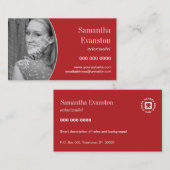 実行者のHeadshotによって曲げられる赤 名刺 (正面/裏面)