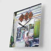 実行 スクエア壁時計 (傾斜)