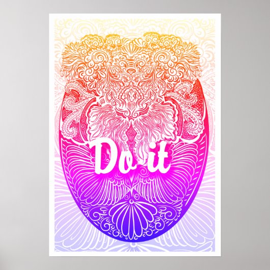 実行 – 前向き引用文 ポスター (正面)