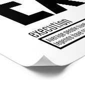 実行 – 成功の基本的な要素 ポスター (角)