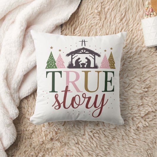 実話クリスマス・バイブル・バース クッション (ブランケット)