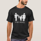 実話フィッシング夫と妻ロングスリーブT Tシャツ (正面)