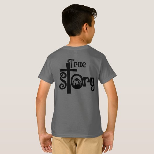 実話出生クリスマスボーイガールチャイルド Tシャツ (裏面フル)