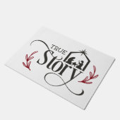 実話出生クリスマス ドアマット (アングル)