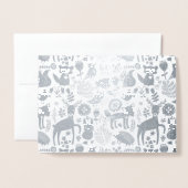 実質お洒落な森林創造物のすべての行事 箔カード (封筒付き正面)