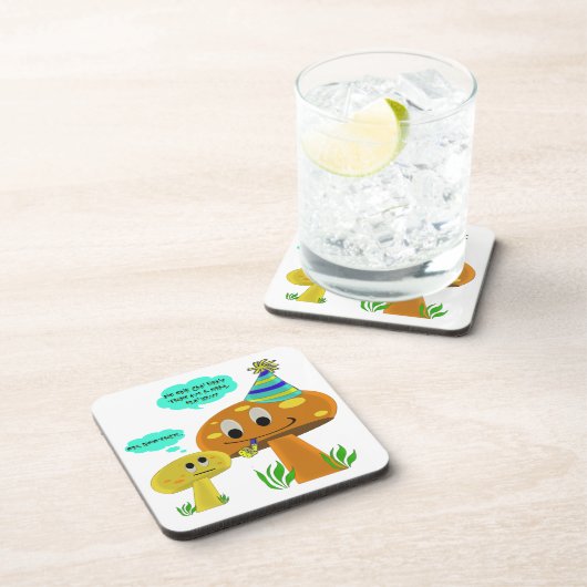 実質のおもしろい人のきのこの漫画 コースター (右側)