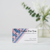 実質のかぎ針編みの質のかぎ針編みの名刺 名刺 (スタンド正面)