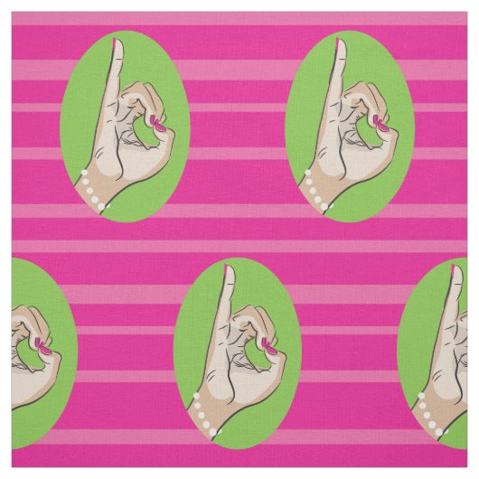 実質のかわいらしいピンクおよび緑の生地 ファブリック (見本)