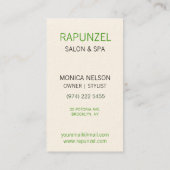 実質のかわいらしい女の子の名刺 名刺 (裏面)