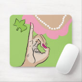 実質のかわいらしい女の子の女子学生クラブのおもしろい マウスパッド (マウス)