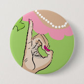 実質のかわいらしい女の子の女子学生クラブのおもしろい 缶バッジ (正面)