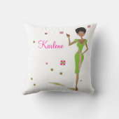 実質のかわいらしい女の子の枕 クッション (裏面)